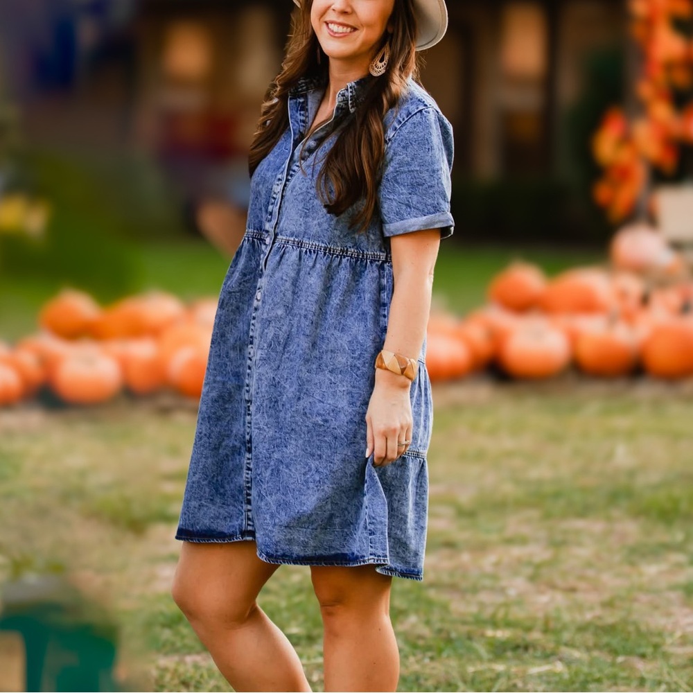 Denim Blue Mini Dress